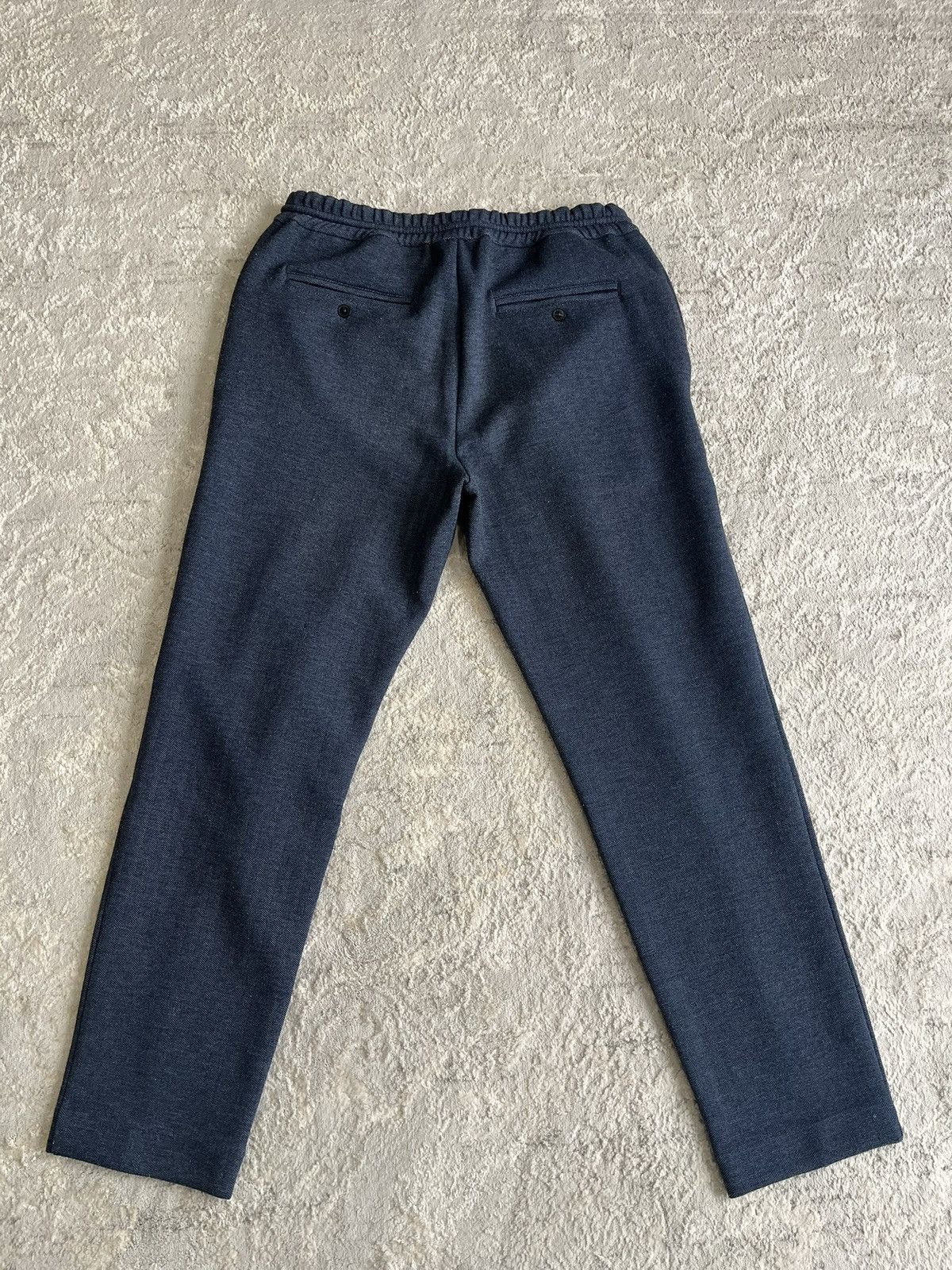 Club Monaco Pintuck Drawstring Herringbone Scuba Pants Size US 32 / EU 48 - 2 Thumbnail