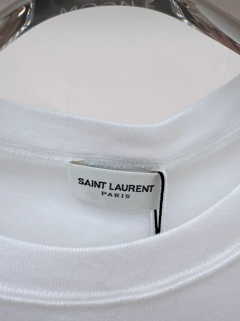Saint Laurent Paris Saint Laurent Paris white short sleeves Size US M / EU 48-50 / 2 - 3 Thumbnail