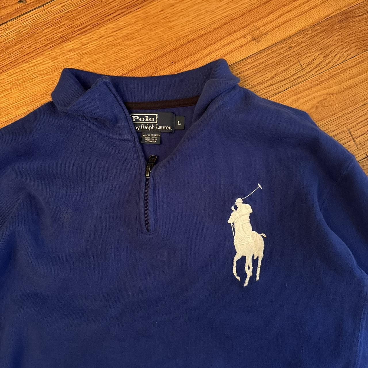 Polo Ralph Lauren big logo polo ralph lauren vintage quarter zip Size US L / EU 52-54 / 3 - 3 Thumbnail