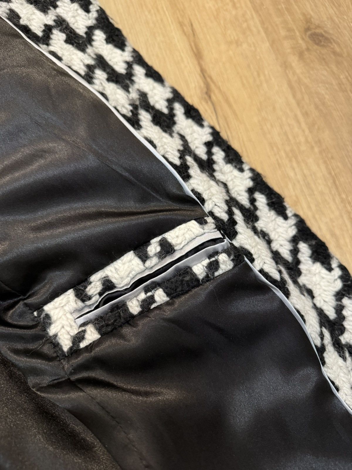 Calvin Klein Calvin Klein Houndstooth Coat Wool Acrylic Black White 2 S Size S / US 4 / IT 40 - 11 Thumbnail