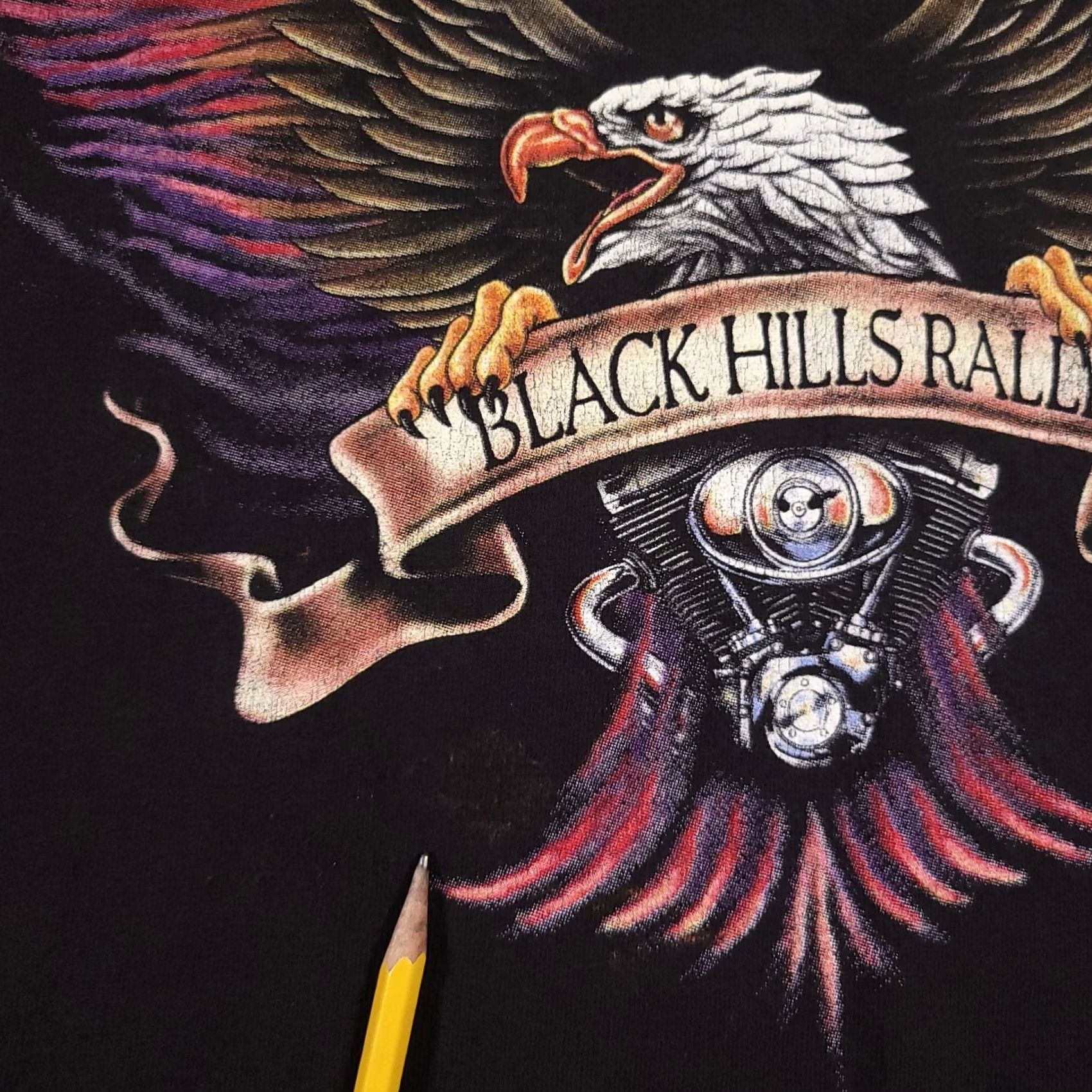Vintage Sturgis Black Hills Rally 68th Anniversary 2008 T-Shirt Mens 2X Black Motorcycle Hanes Heavyweight Size US XXL / EU 58 / 5 - 6 Thumbnail