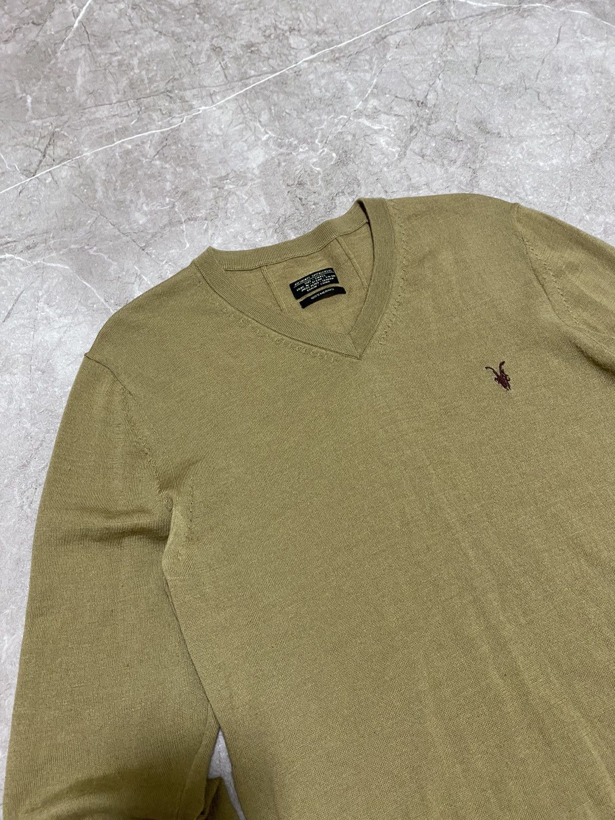Allsaints × Designer Rare Allsaints Merino V-Neck Wool Sweater Designer Size S / US 4 / IT 40 - 3 Thumbnail