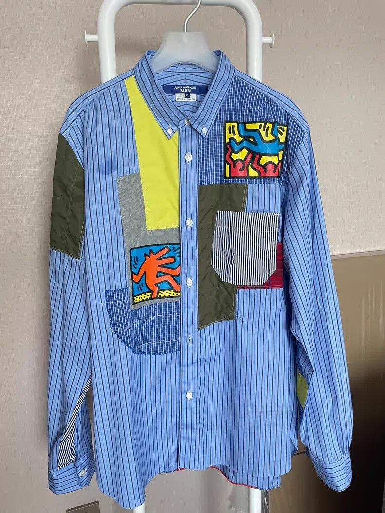 Junya Watanabe Junya Watanabe Long Sleeve Patchwork Shirt Size US XL / EU 56 / 4 - 1 Thumbnail