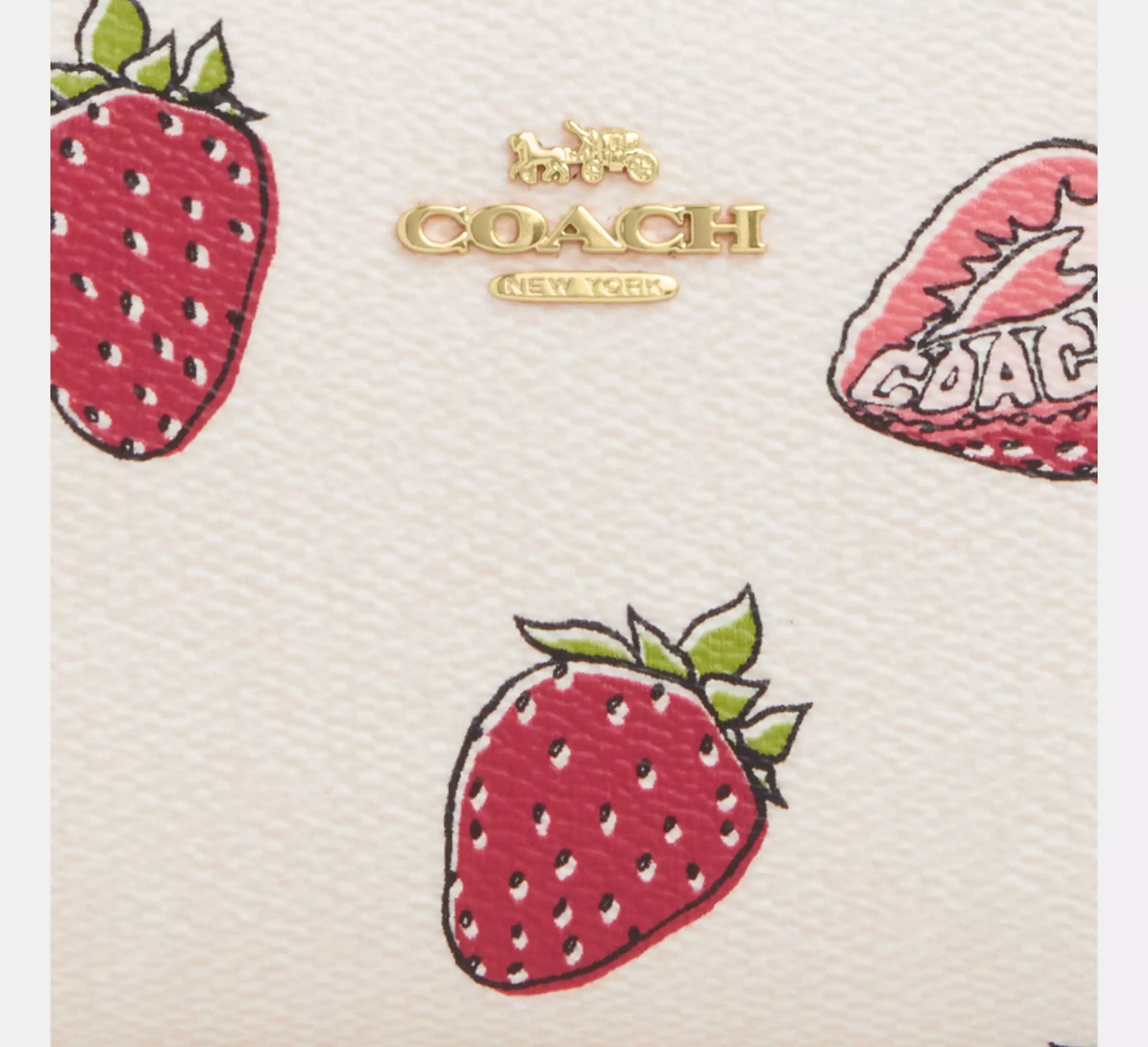Coach Snap Wallet With Strawberry Print CAP18 Size ONE SIZE - 6 Thumbnail