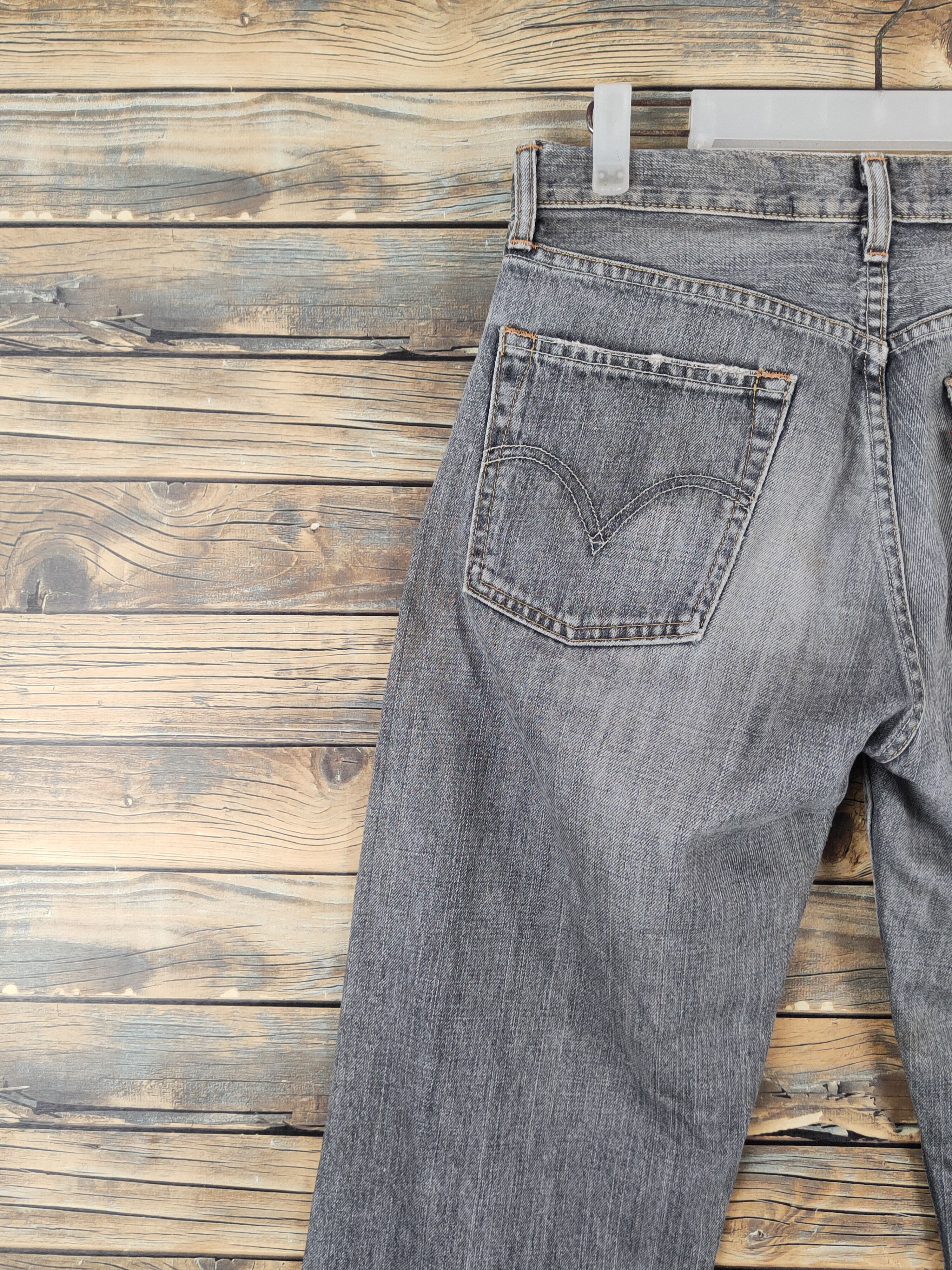 Levi's 503 Levi's Black Faded Distressed Ripped Jeans #W1391 Size US 29 - 8 Thumbnail