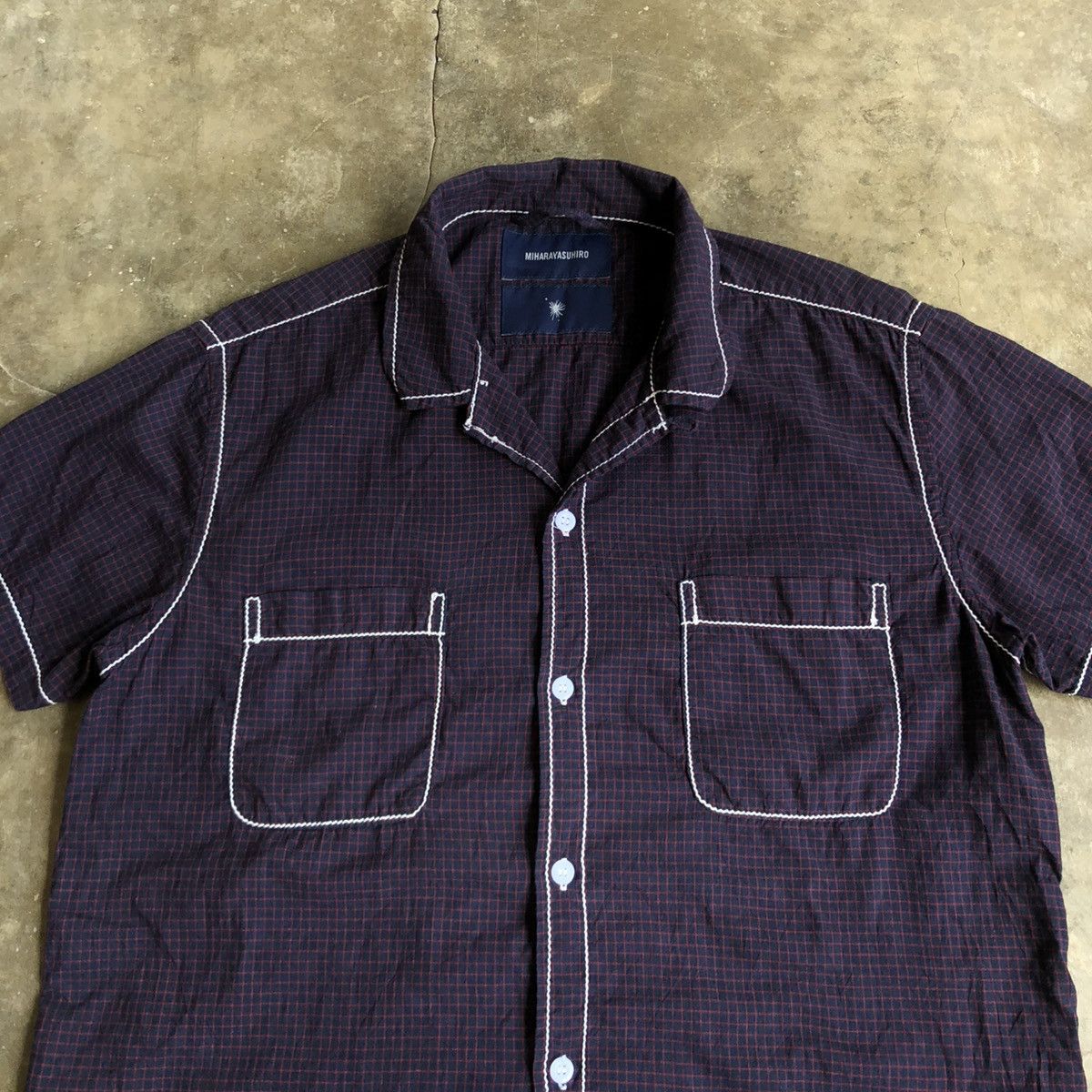 Maison MIHARA YASUHIRO 🇯🇵 Miharayasuhiro Japan Contrast Stitch Plaid Shirt Size US M / EU 48-50 / 2 - 8 Thumbnail