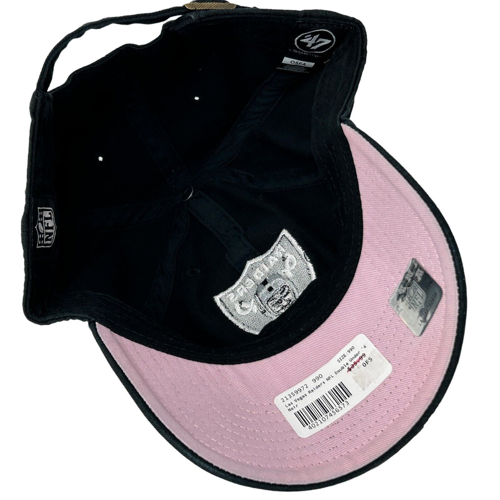 47 Las Vegas Raiders Dad Hat Baseball Cap Super Bowl XI Black Size ONE SIZE - 4 Thumbnail