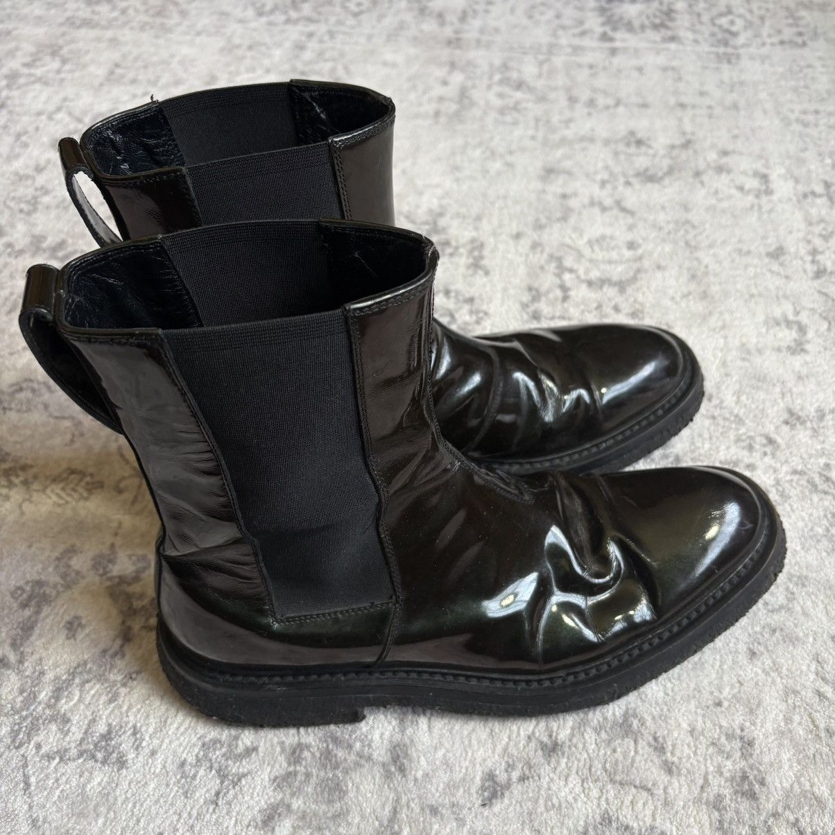 Dior Dior Homme AW08 Lumiere Du Nord Patent Leather Chelsea Boots Size US 11 / EU 44 - 2 Thumbnail