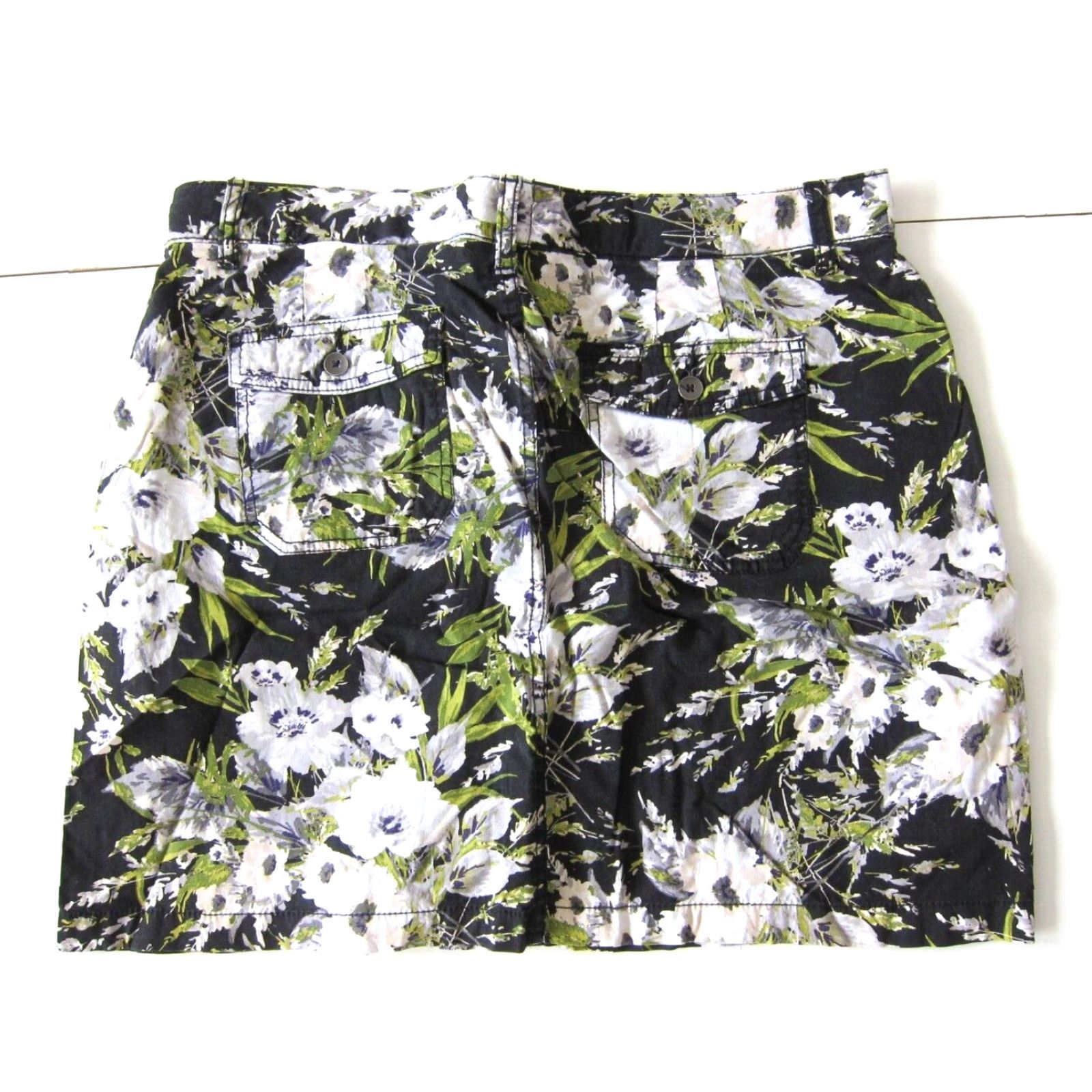 Croft & Barrow Croft & Barrow Cotton Stretch Black White Grey Pocket Built In Short Skort 14 Size 36" / US 14 / IT 50 - 2 Thumbnail
