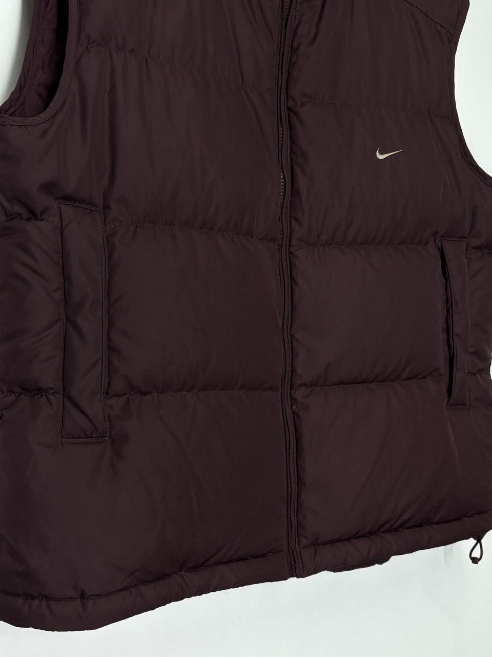 Nike 00s Vintage Nike Brown with Cherry Shade Down Puffer Vest Size US L / EU 52-54 / 3 - 5 Thumbnail