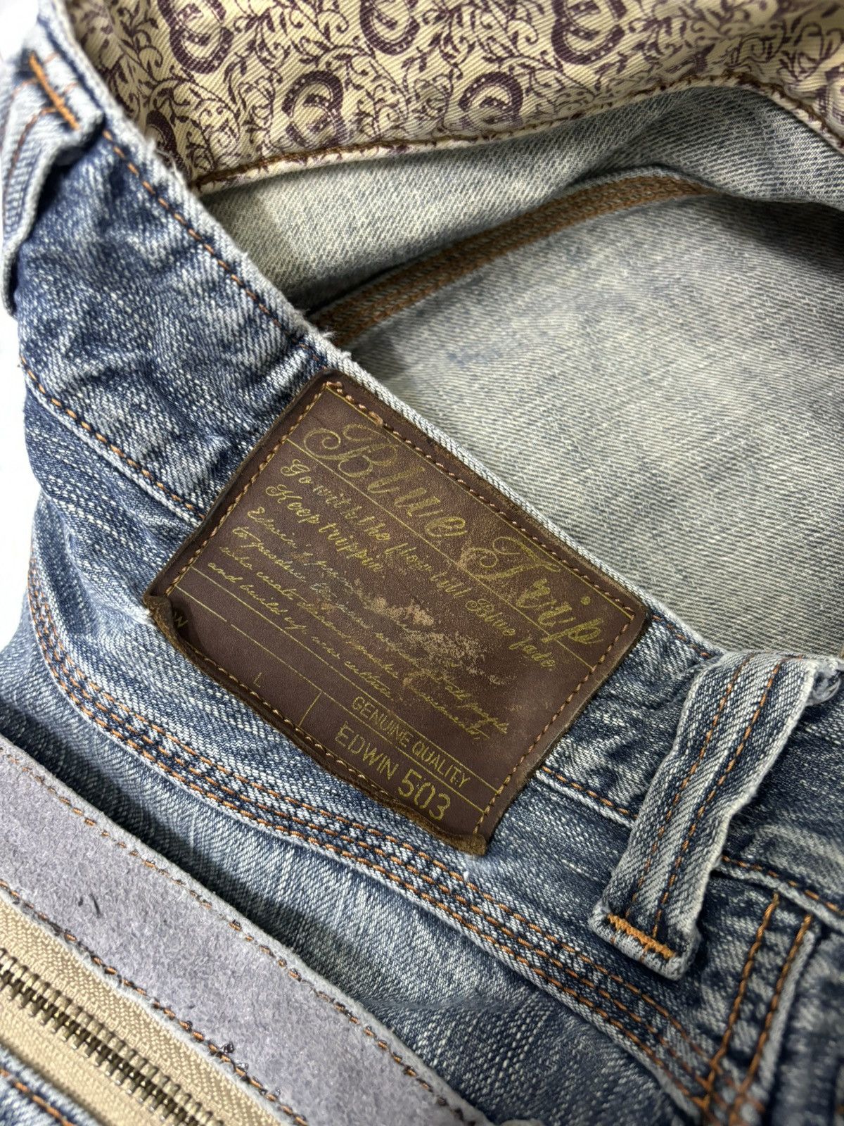 Edwin × Hysteric Glamour EDWIN FLARE JEANS BLUE TRIP DISTRESS DENIM BOOTCUT Size US 32 / EU 48 - 8 Thumbnail