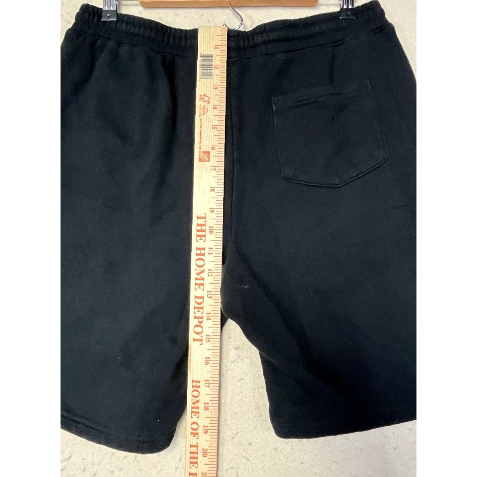 Vintage Riot Society Men's Fleece Shorts Black Medium Embroidered Logo Drawstring Pockets Casual Sweat Shorts Size US 31 - 4 Thumbnail