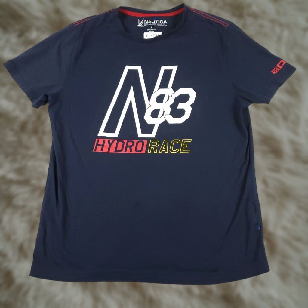 Nautica Nautica T Shirt Mens Size Medium Blue Solid Short Sleeve Crew Neck Cotton Regular Adult M Mens Size US M / EU 48-50 / 2 - 1 Thumbnail