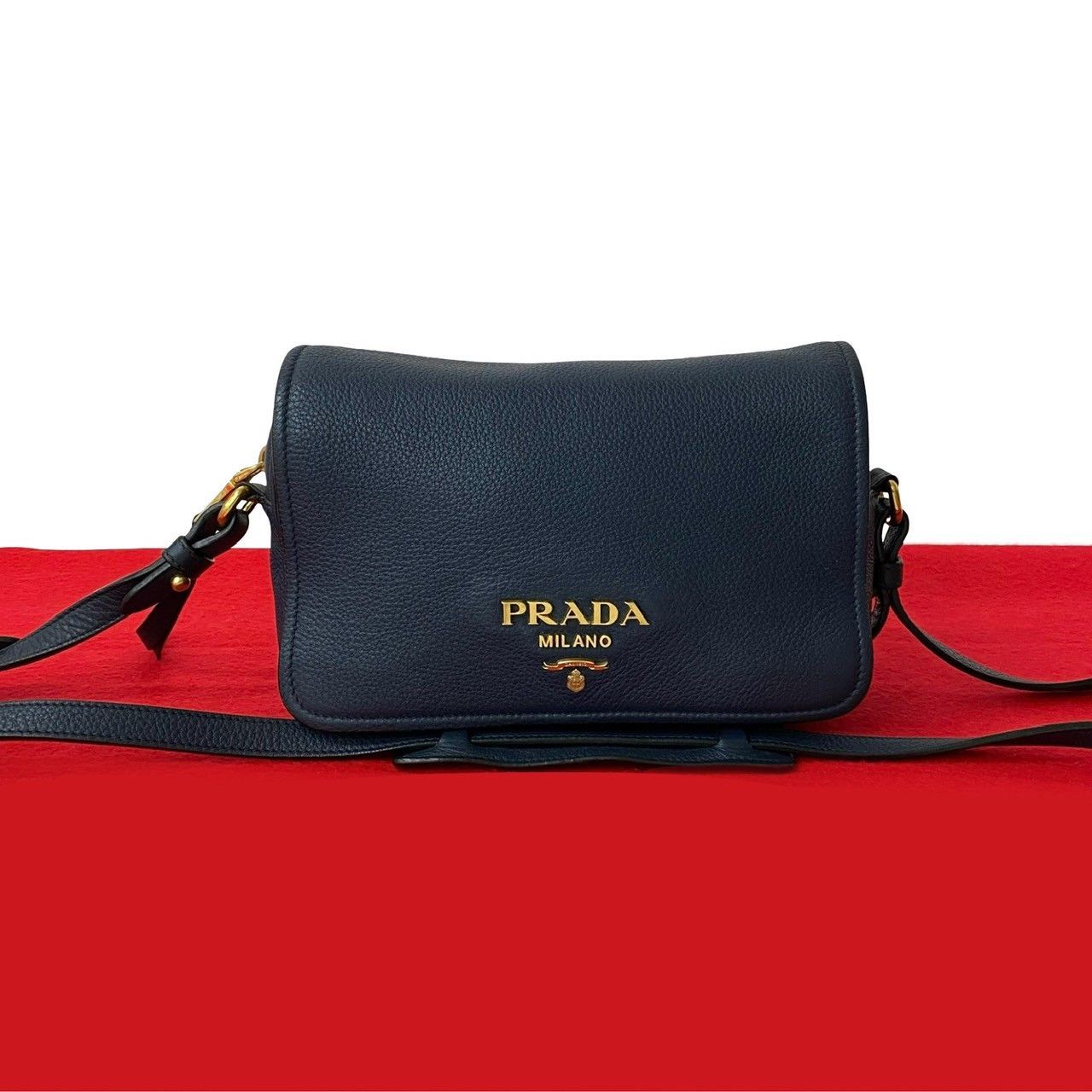 Prada Prada Prada VITELLO Leather Shoulder Bag Leather Shoulder Bag 158/A DUTY FREE for USA Size ONE SIZE - 1 Thumbnail