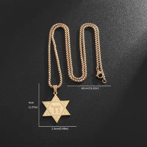 Jewelry Star of David Pendant Necklace Size ONE SIZE - 4 Thumbnail