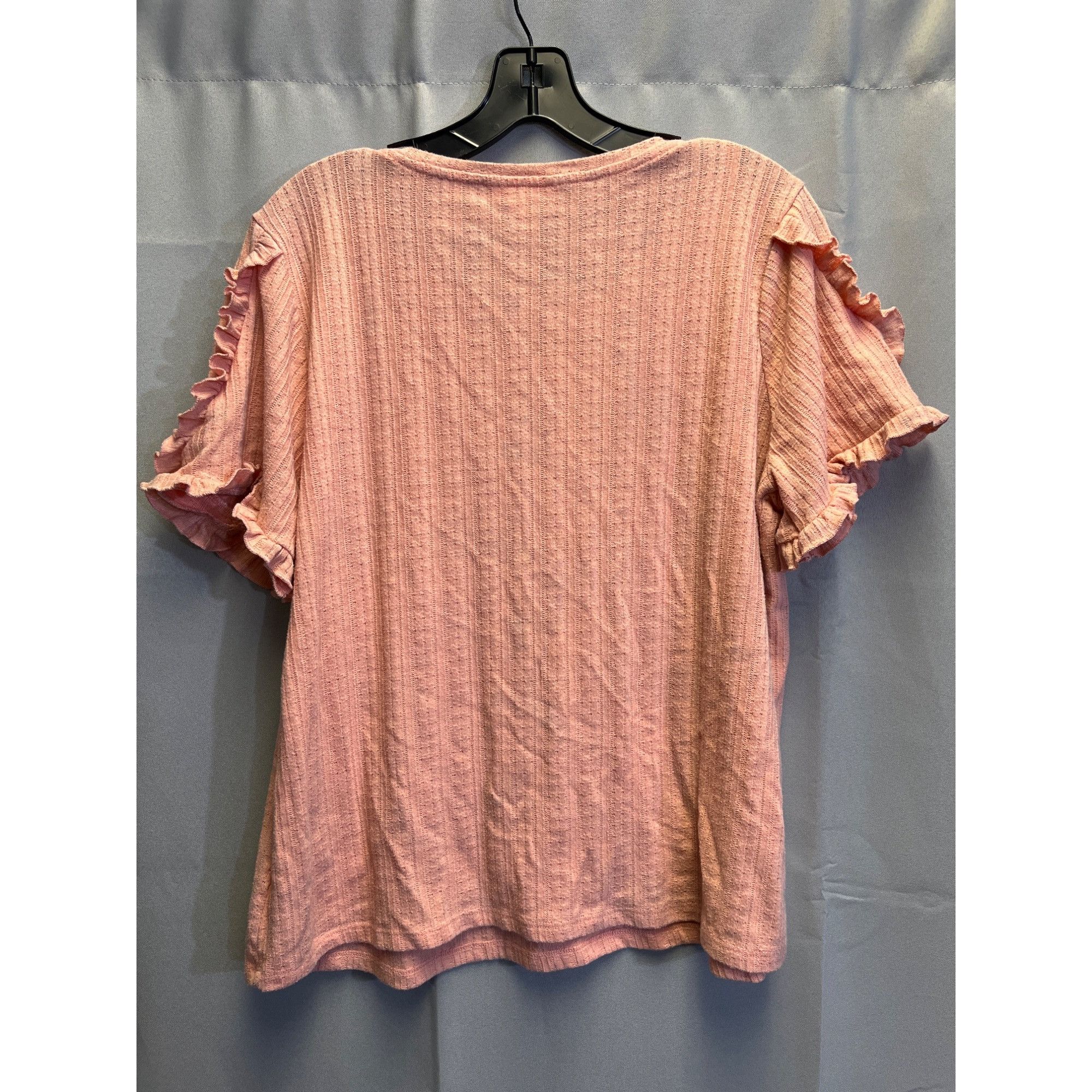 Other Lauren Conrad Women's Pink Shirt W/Ruffled Sleeves Size XXL Size XXL / US 16-18 / IT 52-54 - 2 Thumbnail