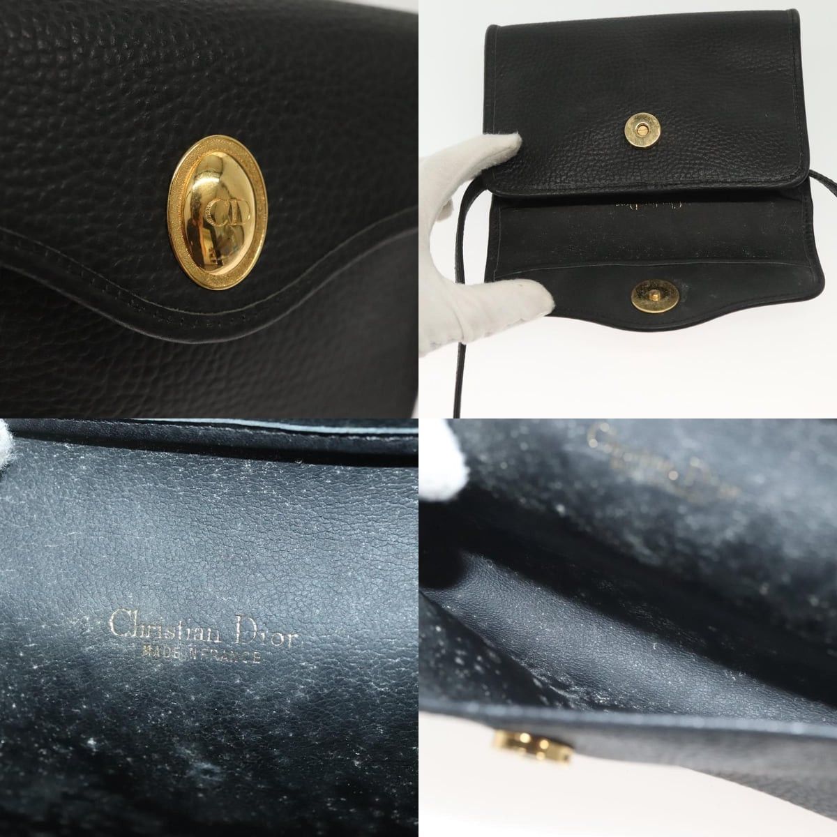 Dior DIOR Shoulder Bag Leather Black Gold Size ONE SIZE - 11 Thumbnail