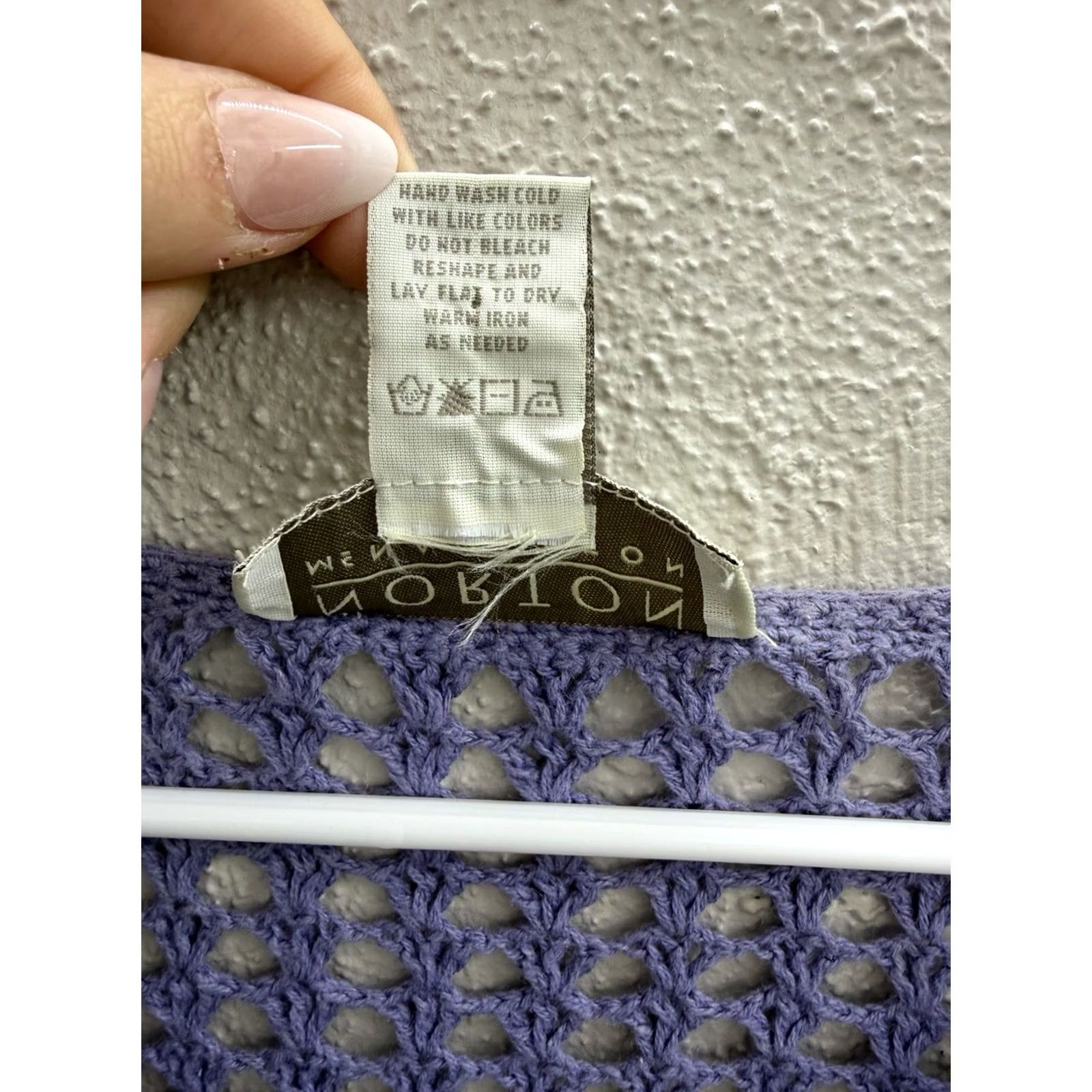 Vintage Norton McNaughton Womens Sweater Large Purple Button Up Short Sleeve Open Knit Blouse Shirt V-Neck Knit Casual Lightweight Regular Womens XS-XL Size L / US 10 / IT 46 - 6 Thumbnail
