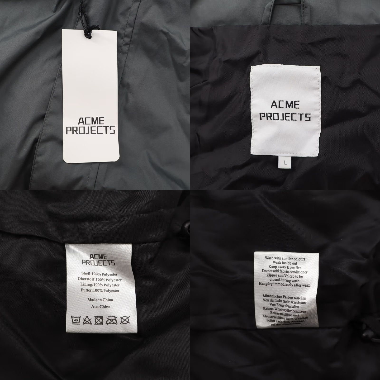 Rains Acme Jacket Rain Coat Hooded Waterproof 1000MM Gray L Men New Weather Gear Zip Full Zip Pockets Stand-Up Collar Nylon Lining Size US L / EU 52-54 / 3 - 8 Thumbnail