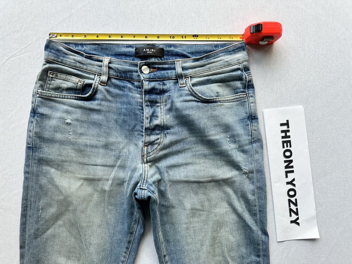 Amiri Amiri Skinny Jeans Blue Slit Knee Denim sz 32 Size US 32 / EU 48 - 3 Thumbnail