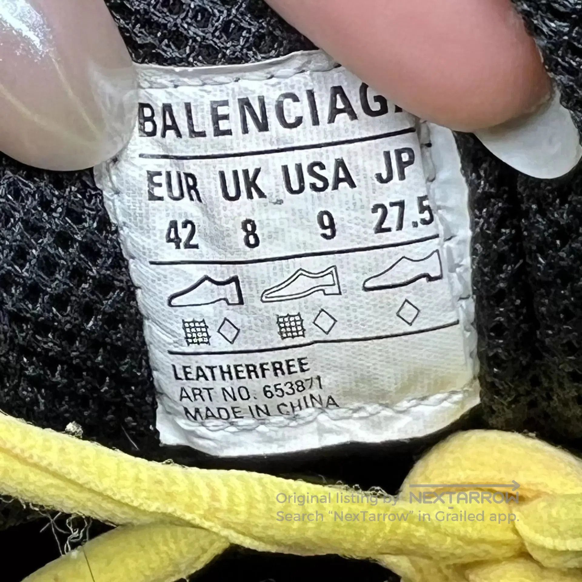 Balenciaga Yellow Lowtop Sneakers Size 9. Size US 9 / EU 42 - 6 Thumbnail