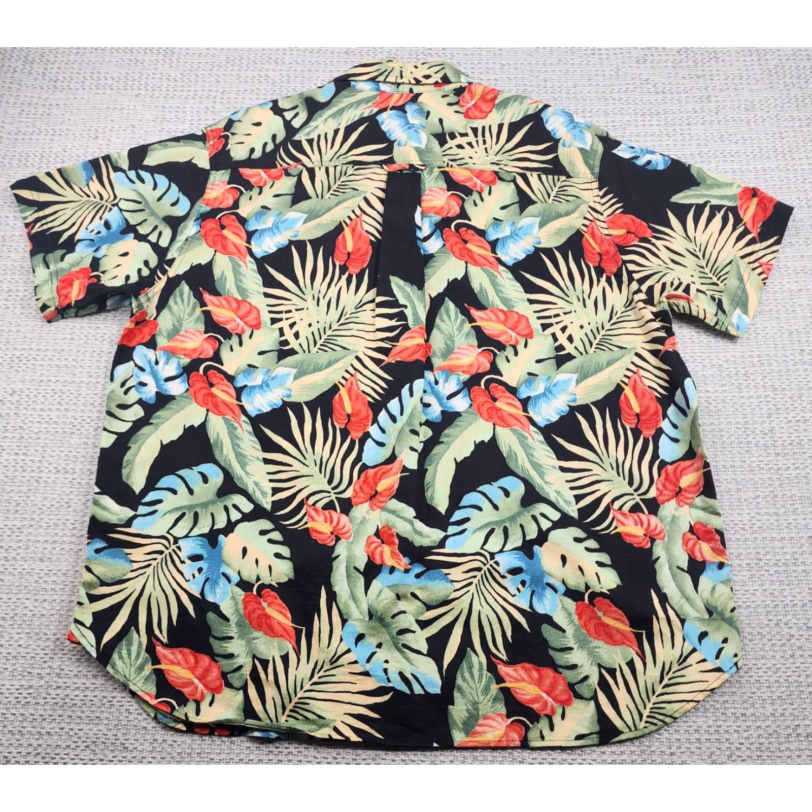 Vintage VINTAGE Caribbean Blues Shirt Mens XL Black Hawaiian Aloha Button Up Tropical Floral Shirt Size US XL / EU 56 / 4 - 6 Thumbnail