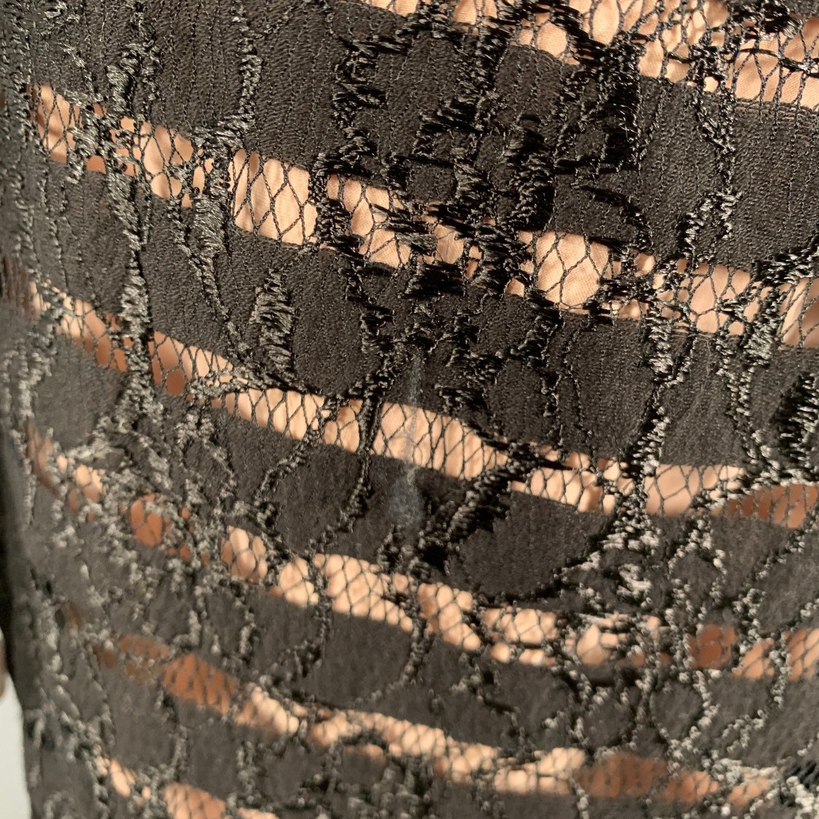 Vera Wang VERA WANG 8 Black Pink Nylon Blend Double Layer Long Dress Size M / US 6-8 / IT 42-44 - 4 Thumbnail