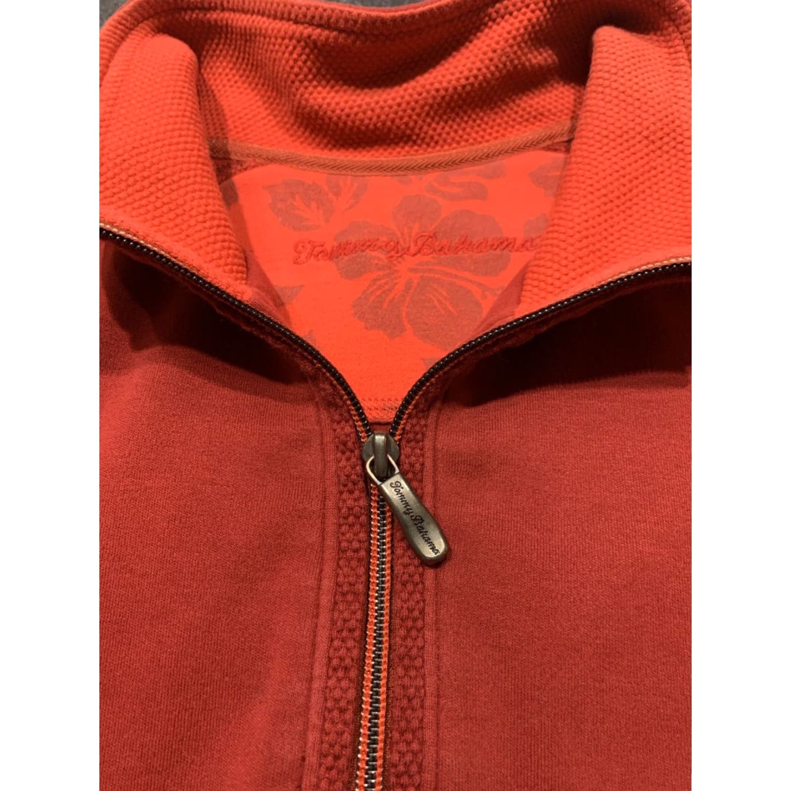 Tommy Bahama VINTAGE Tommy Bahama Sweatshirt Pullover 2XL Men Red Knit Zip Mock Neck 90s Beach Ready Mens Size US XXL / EU 58 / 5 - 4 Thumbnail