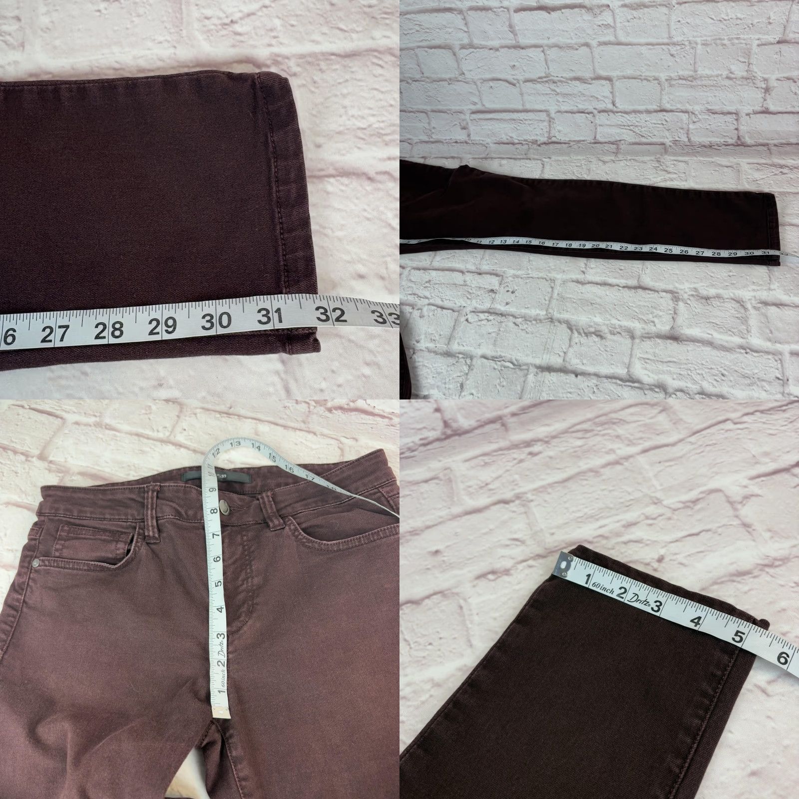 Vintage Joes Jeans Visionaire Skinny Jeans Womens 28 Dark Purple Mid Rise Stretch Denim Size 28" / US 6 / IT 42 - 9 Thumbnail