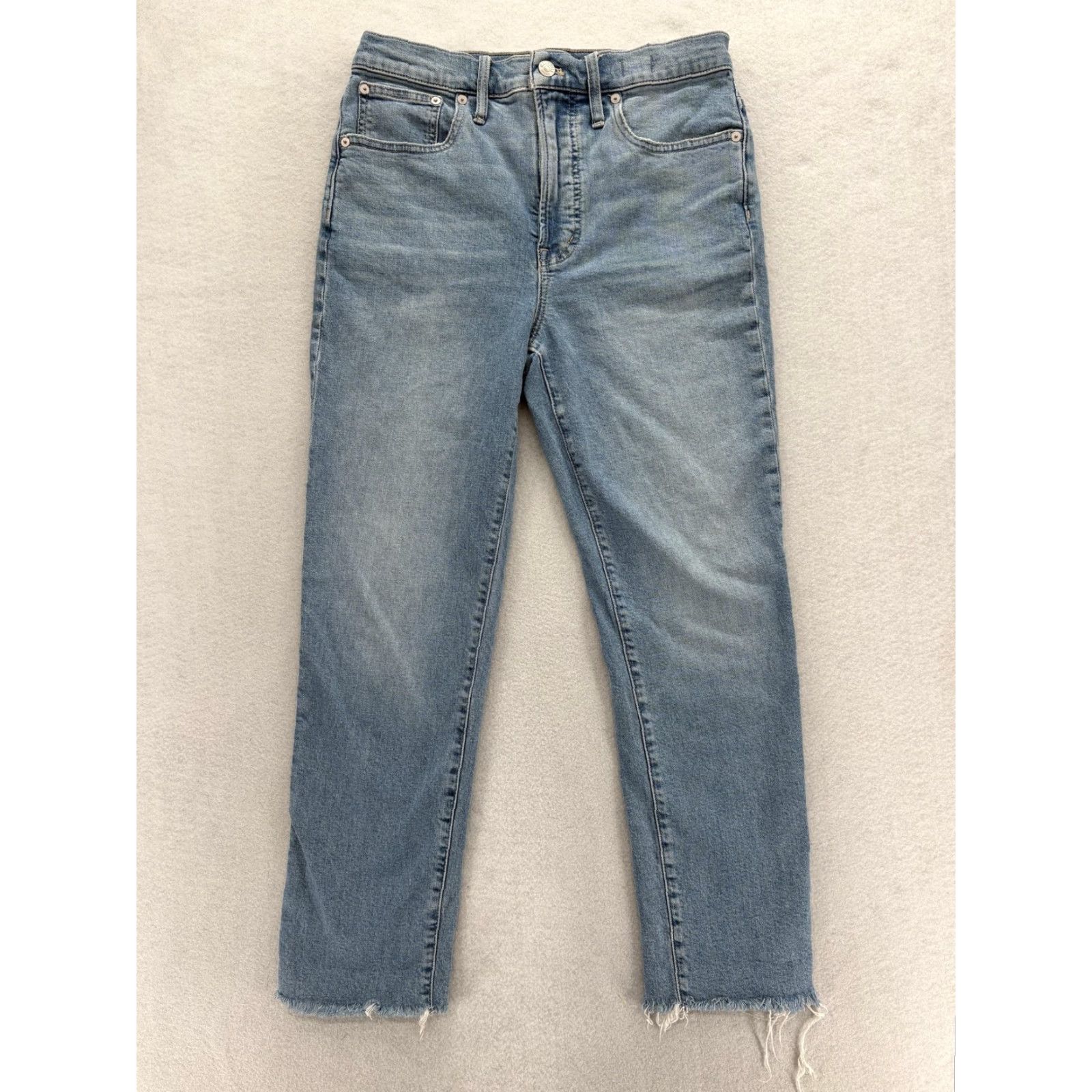 Madewell Madewell Jeans Womens 28 High Rise Cropped Blue Light Wash Denim Slim 5-Pocket Stretch Cotton Spandex Vintage? Size 28" / US 6 / IT 42 - 2 Thumbnail