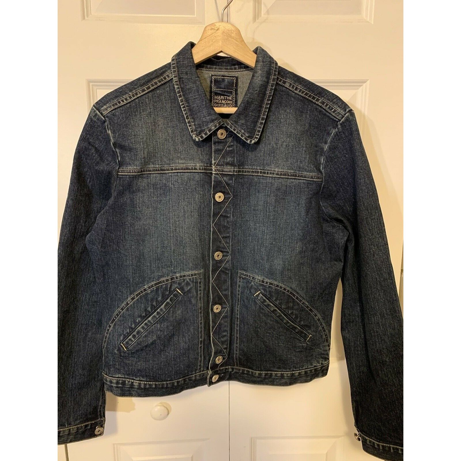 Marithe + Francois Girbaud Marithe Francois Girbaud Denim jean Jacket, Blue Women Sz XL Size XL / US 12-14 / IT 48-50 - 4 Thumbnail