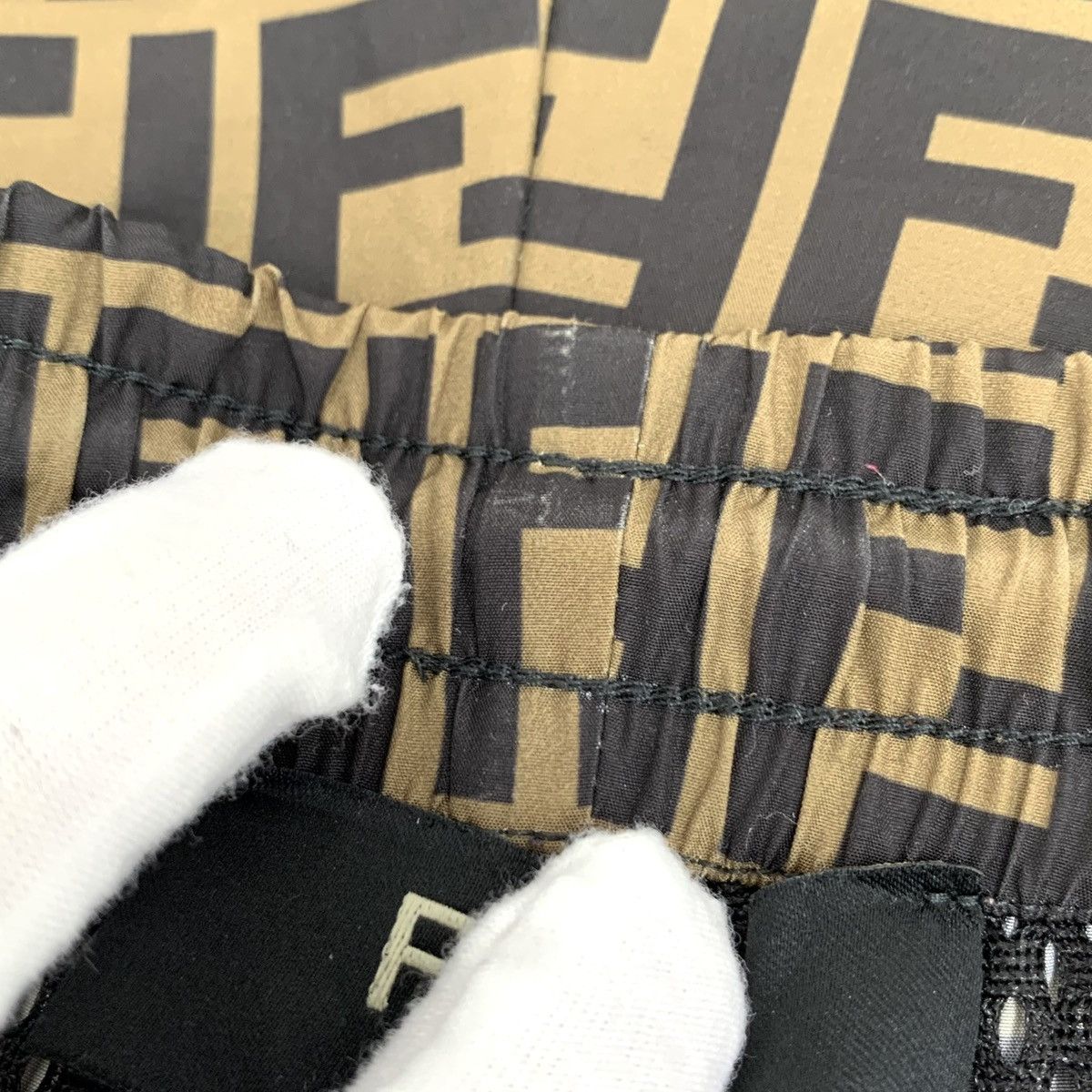 Fendi Fendi Brown All-over Logo Printed Cuffed Casual Pants K26WX Size US 38 / EU 54 - 8 Thumbnail