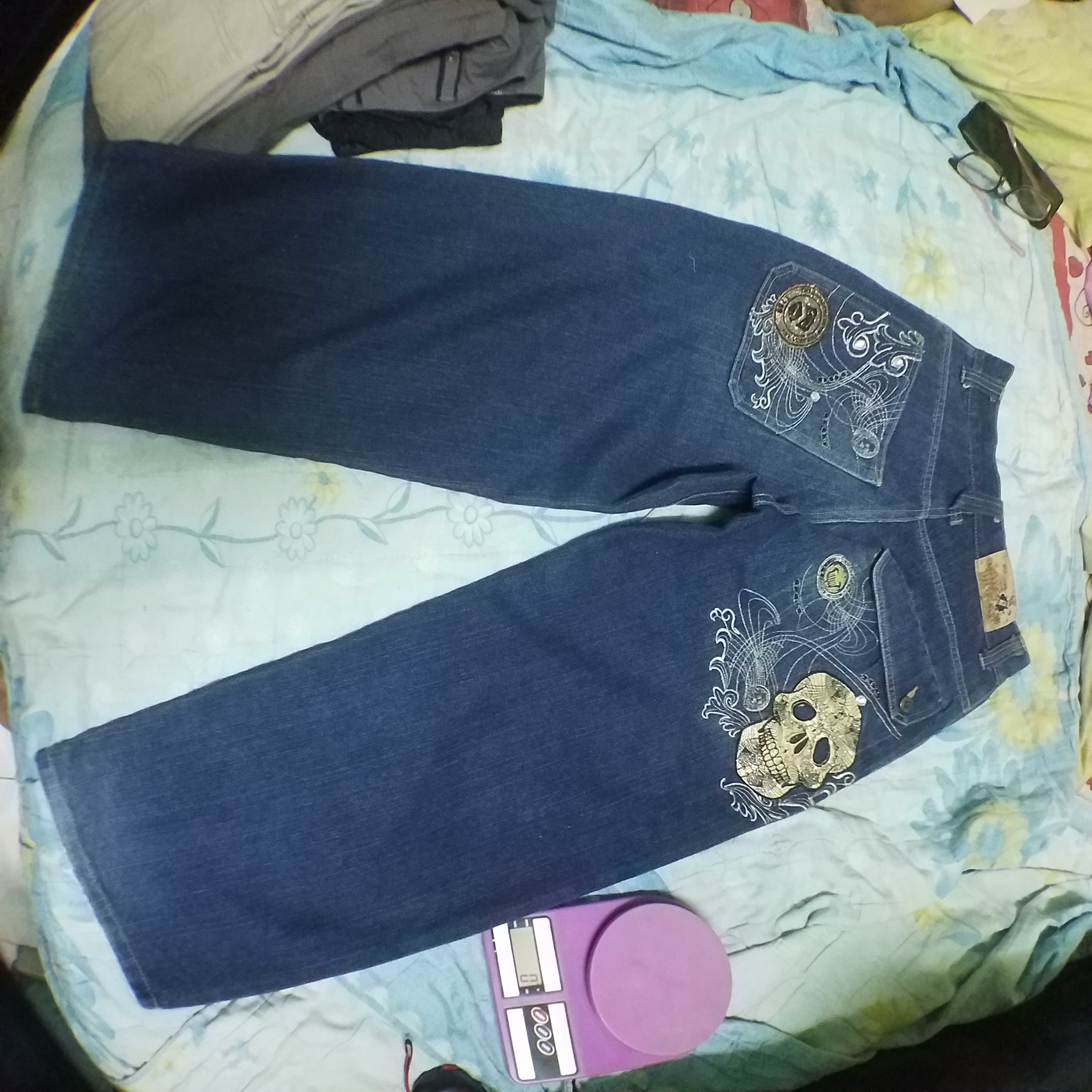 Japanese Brand RAW BLUE BAGGY SKULL Size 29" - 2 Thumbnail