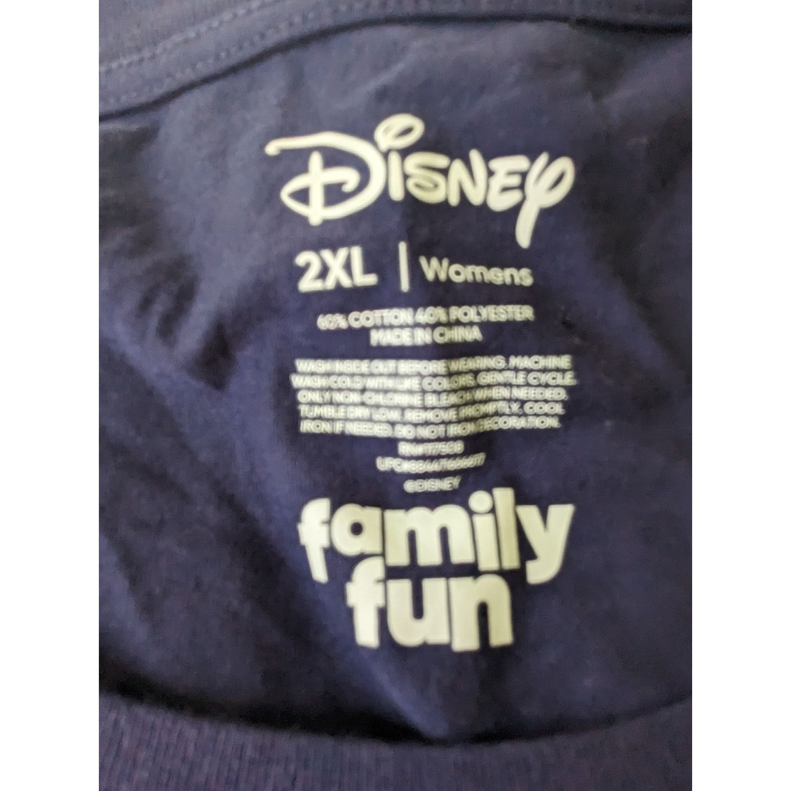 Disney DISNEY Family Fun Navy Blue Minnie Mouse Pink Bow Tee 2X NEW Size XXL / US 16-18 / IT 52-54 - 4 Thumbnail
