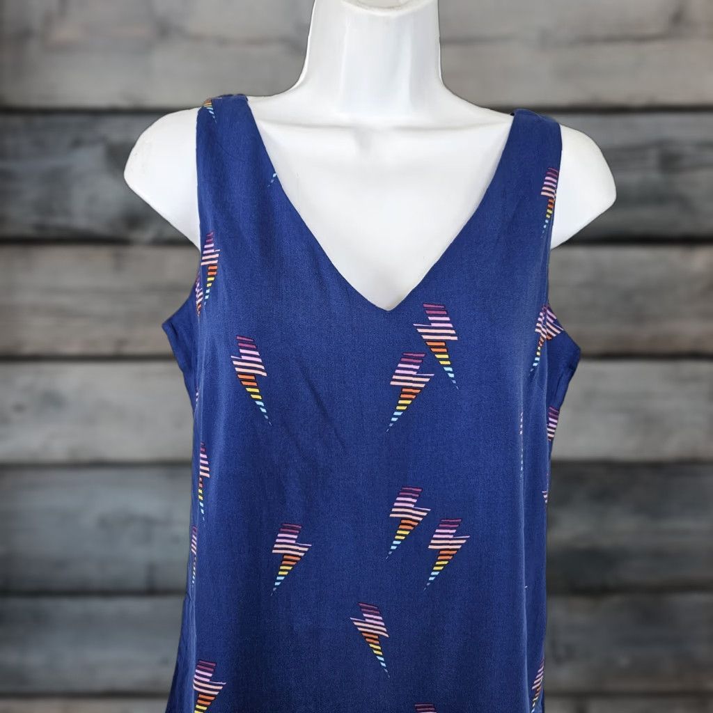 Vintage Sugarhill Tank Top Womens Sz 6 Blue V-Neck Sleeveless Casual Size M / US 6-8 / IT 42-44 - 1 Thumbnail