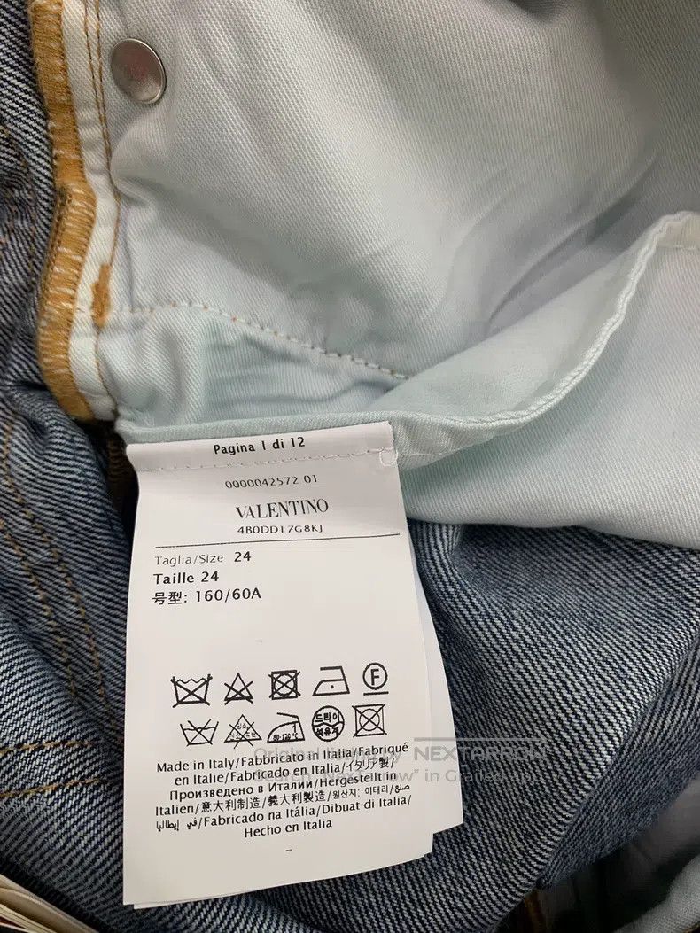 Valentino Valentino Three-dimensional embossed flower jeans Size 24" / US 00 / IT 34 - 5 Thumbnail