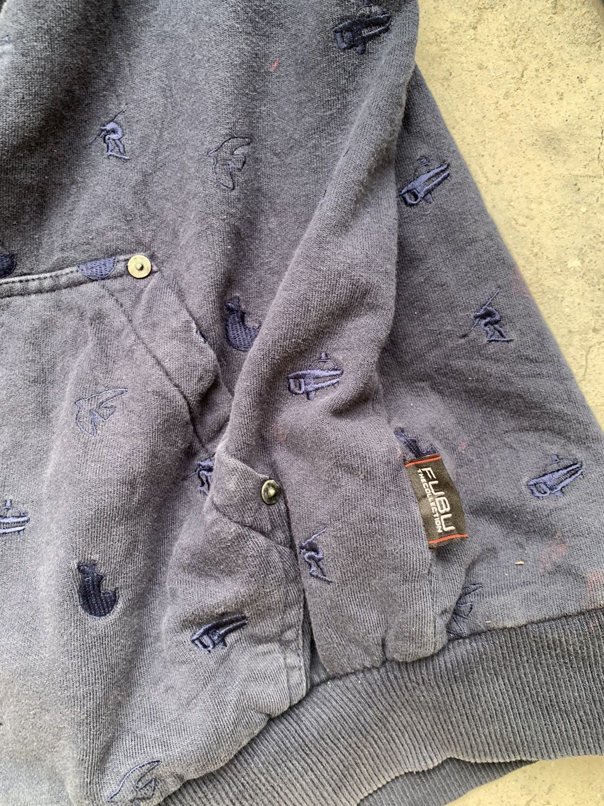 Fubu Y2k FUBU Monogram AOP Embroidery Zipper Hoodie Size US L / EU 52-54 / 3 - 7 Thumbnail