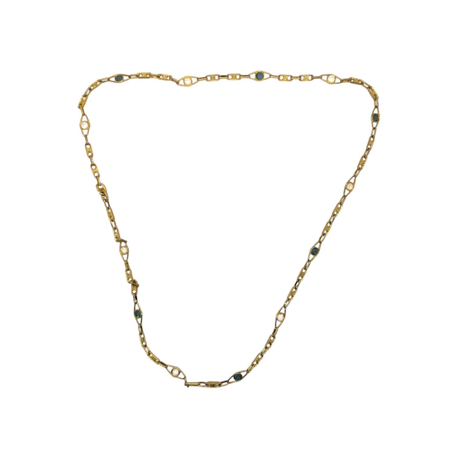 Celine Celine Vintage Crystal Triomphe Link Necklace Size ONE SIZE - 4 Thumbnail