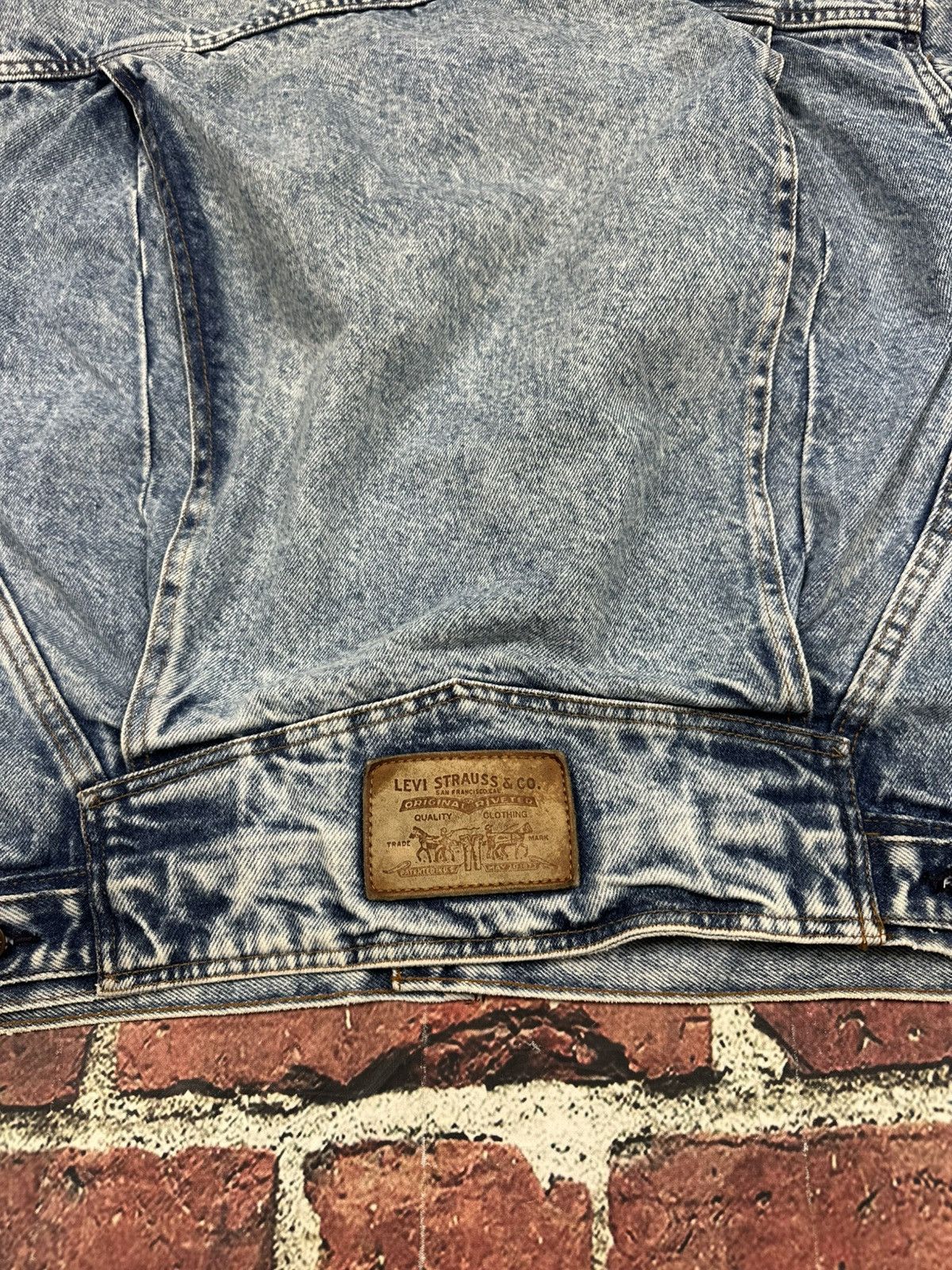 Levi's Vintage 80s Levis Denim Acid Trucker Jacket USA 75068 0219 Size US M / EU 48-50 / 2 - 7 Thumbnail