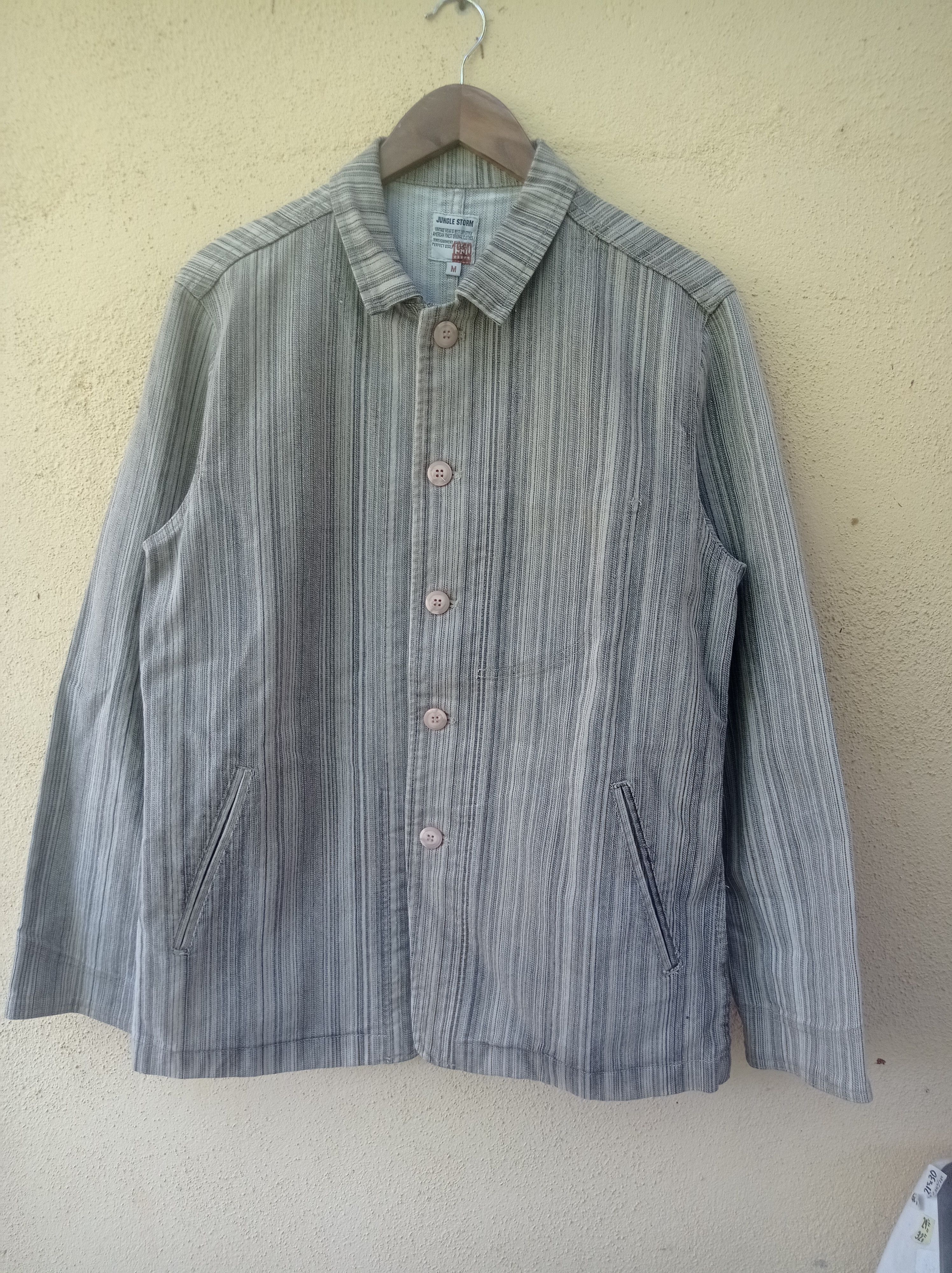 Japanese Brand Jungle storm stripe workwear Japanese #GL25 Size US XL / EU 56 / 4 - 1 Thumbnail