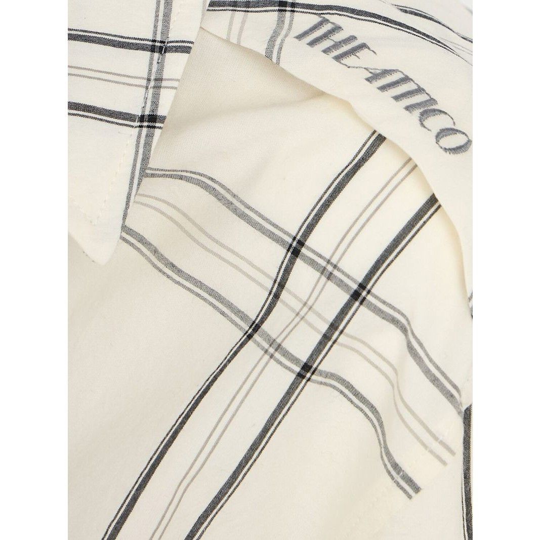THE ATTICO White Check Cotton Shirt New And Authentic (Women