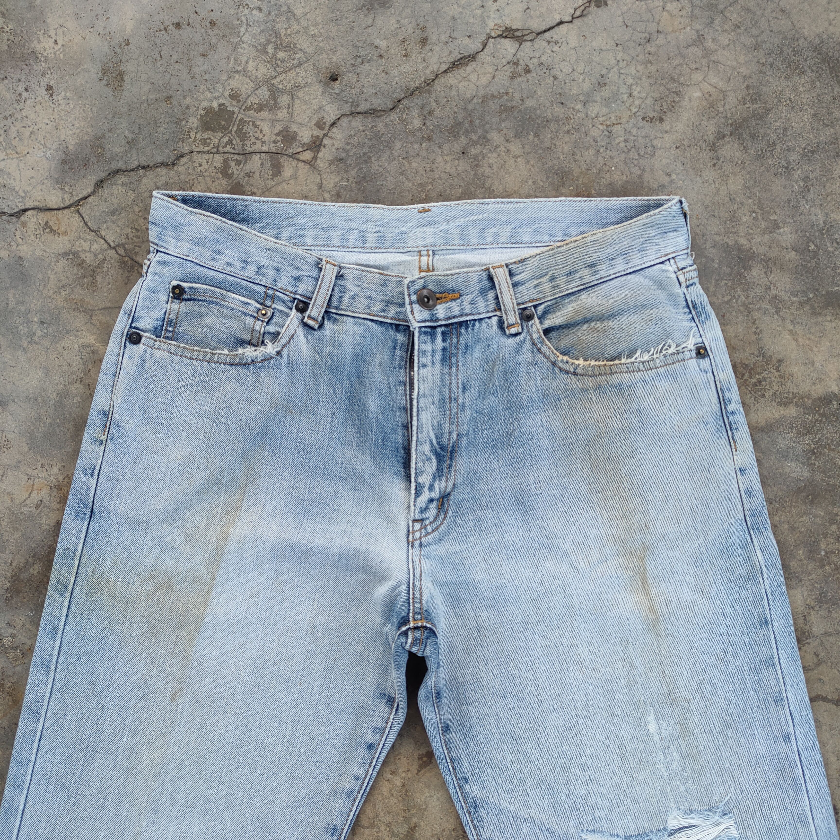 Japanese Brand × Vintage VINTAGE JAPANESE STRAIGHT FADED DISTRESSED JEANS PANTS Size US 33 - 4 Thumbnail