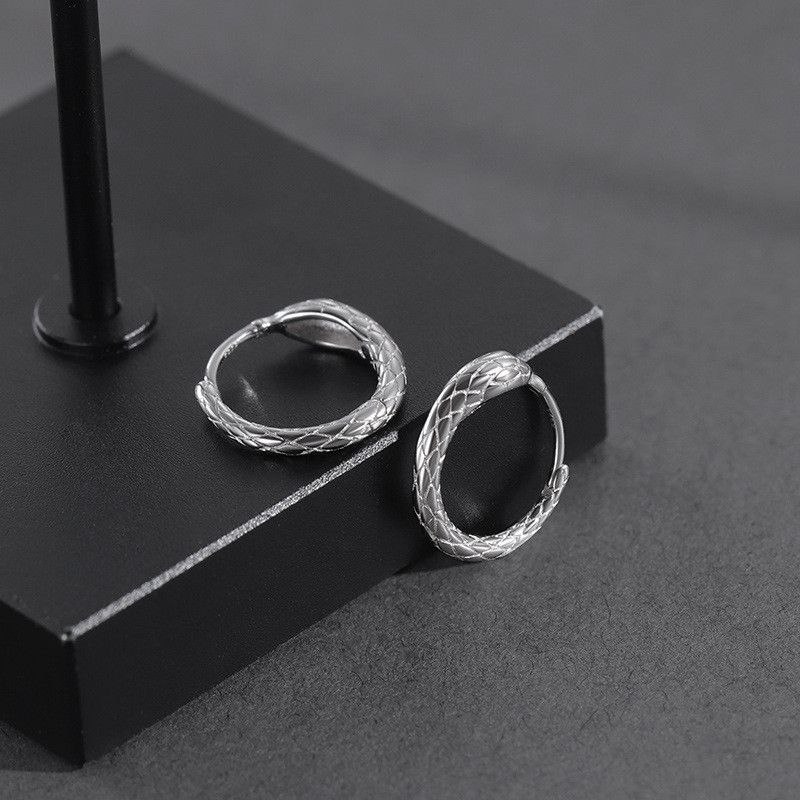 Jewelry Punk Earrings One Pairs Chrome Jewelry Size ONE SIZE - 2 Thumbnail
