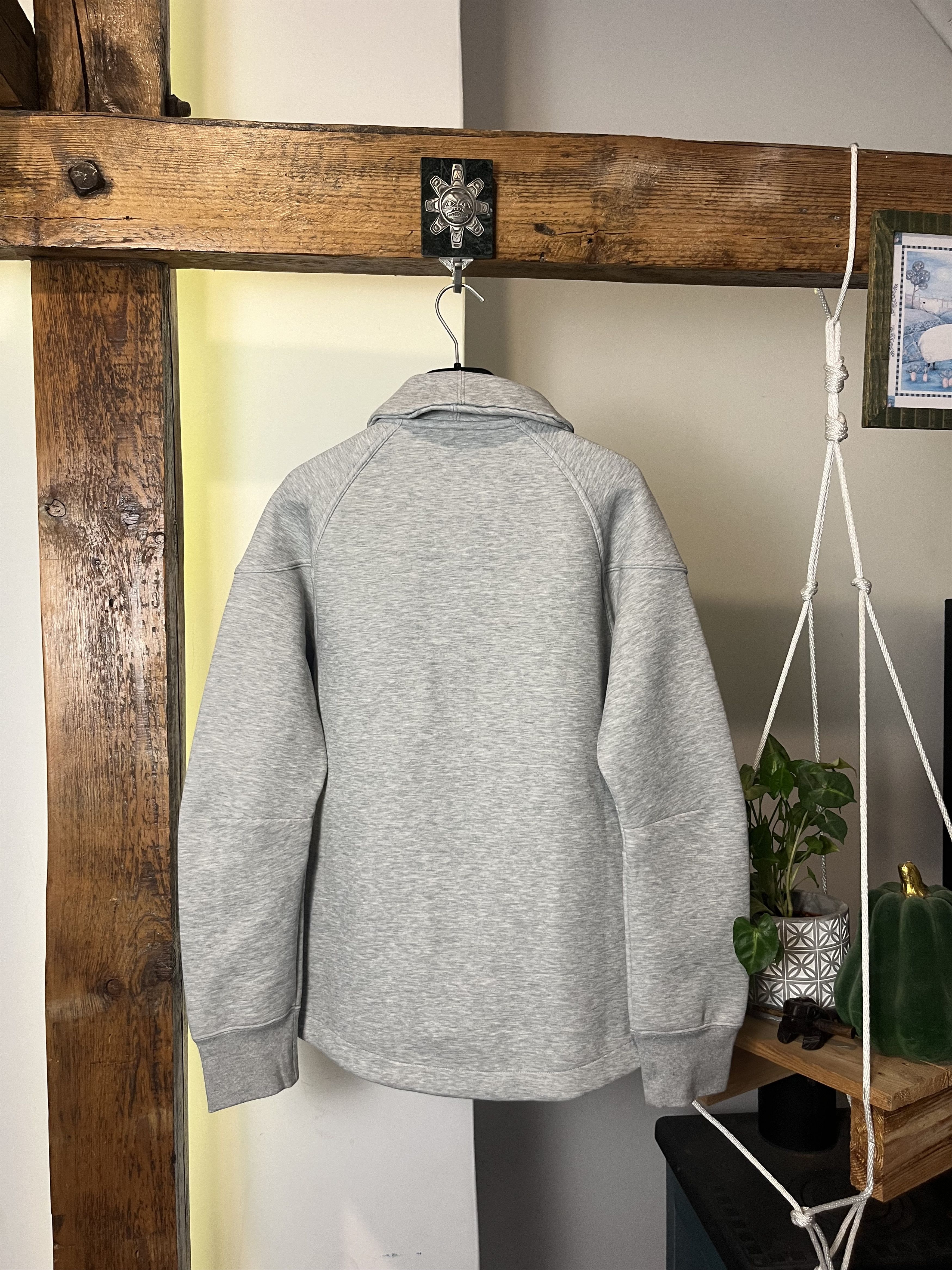 Nike Womens Nike Tech Fleece Drill Gray Zip Hoodie Size US S / EU 44-46 / 1 - 3 Thumbnail