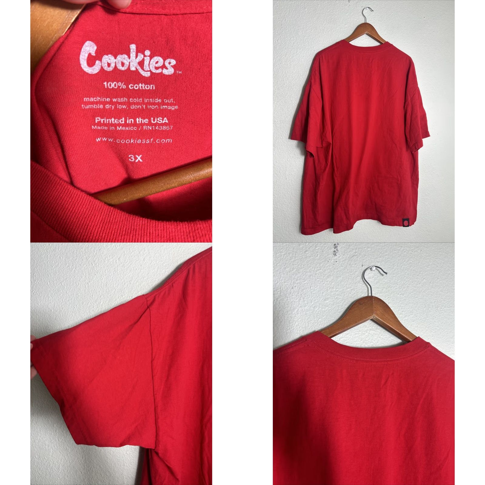 Logo 7 Cookies Sf T-Shirt Mens XXXL Red Short Sleeve Logo Size US XXL / EU 58 / 5 - 8 Thumbnail