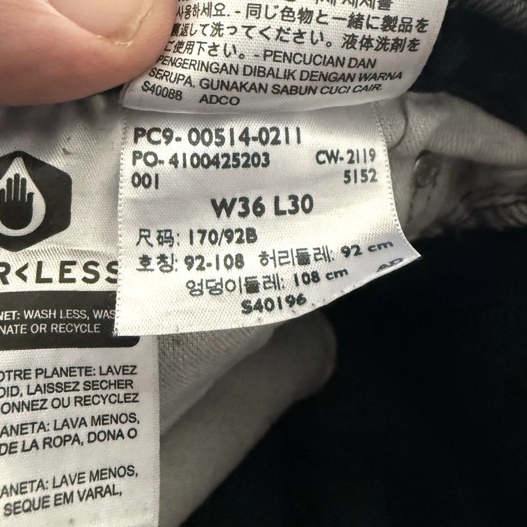 Levi's Levi’s 514 Jeans Mens 36x30 Slim Straight Medium Wash Black Denim Stretch Regular 5-Pocket Zip Closure Cotton Elastane Logo Button Mens Size US 36 / EU 52 - 2 Thumbnail