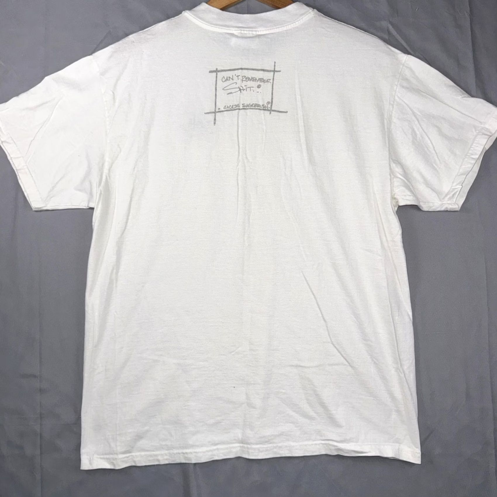 Hanes VINTAGE Hanes Beefy-T Shirt Mens Large White Graphic Tee Cow/Graphic Print Sh*t Size US L / EU 52-54 / 3 - 2 Thumbnail