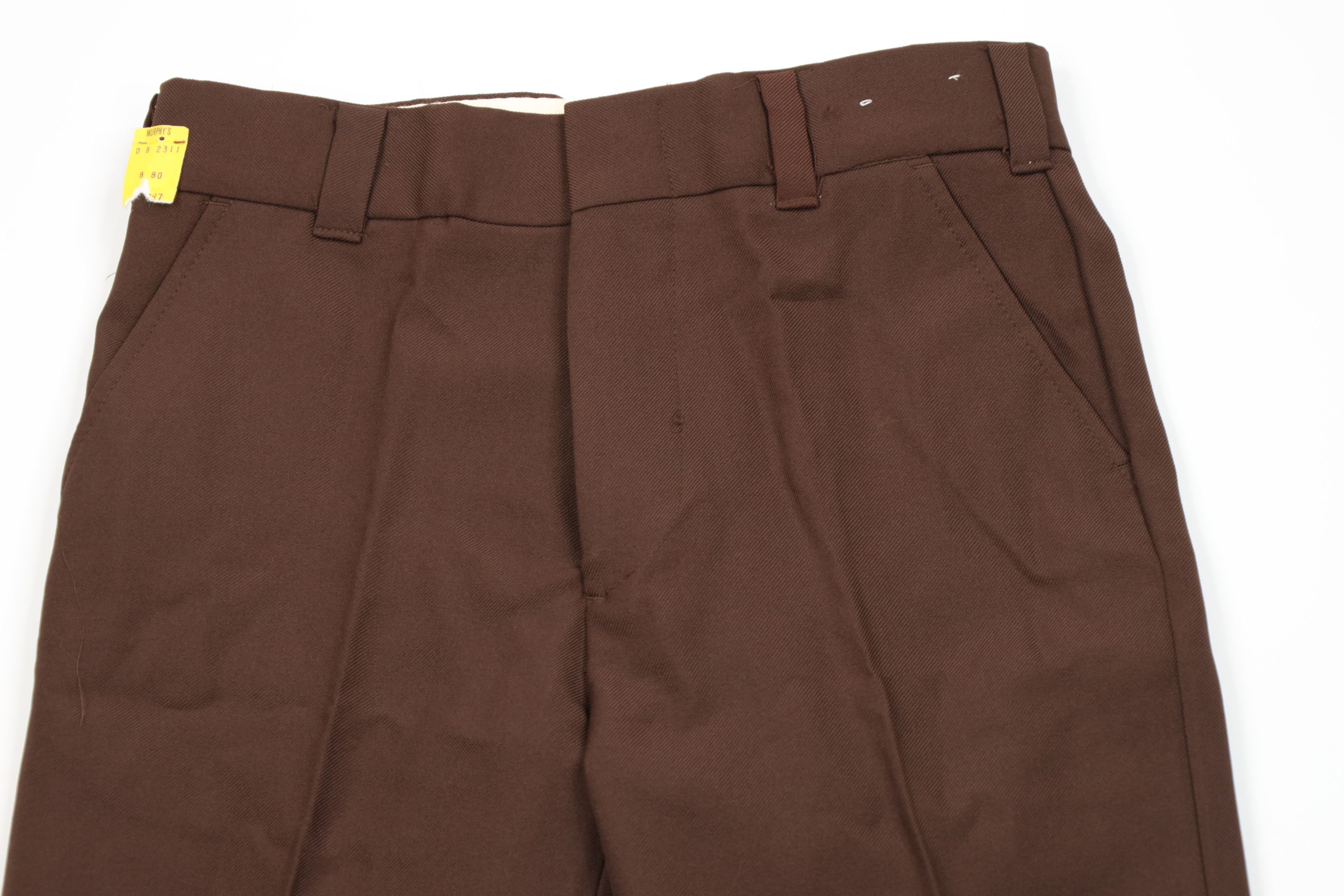 Vintage Deadstock Vintage 70s Streetwear Wide Leg Chino Pants Brown Size US 30 / EU 46 - 2 Thumbnail