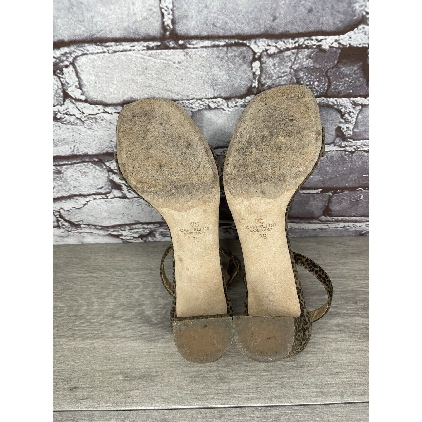 Sid Mashburn Ann Mashburn Leopard Print Open Toe Block Heel Strap Sandals Size US 7.5 / IT 37.5 - 19 Thumbnail