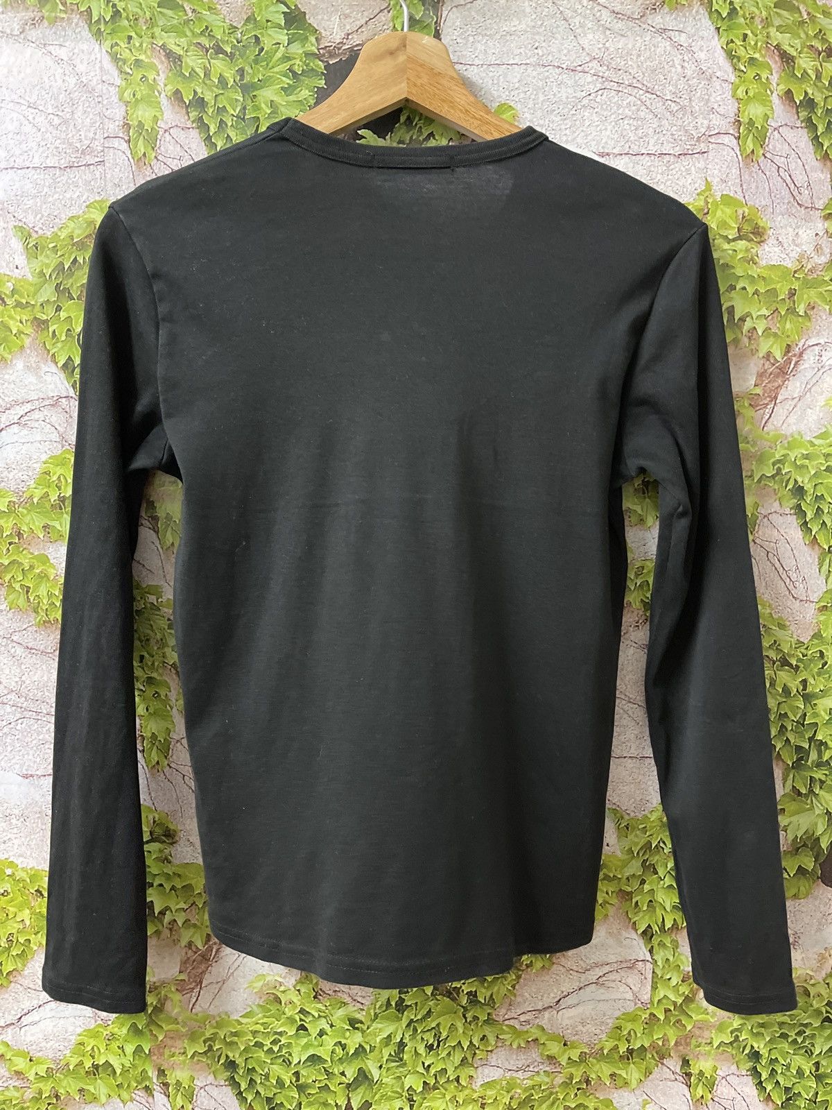 Japanese Brand VINTAGE Y’S FOR LIVING V NECK ALL BLACK VERY RARE Size S / US 4 / IT 40 - 2 Thumbnail